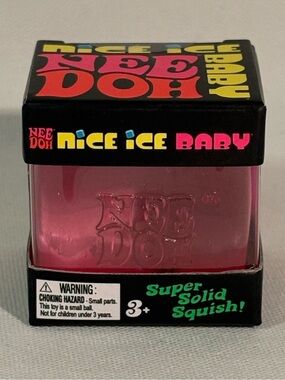💗 [2/$25] NEE DOH NICE ICE BABY SUPER SOLID SQUISH PINK VIRAL FIDGET TOY 💗